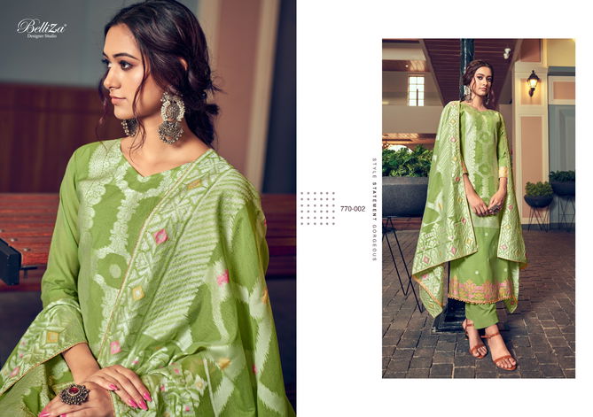 BelliZa Odhni 001-006 Wholesale Printed Cotton Dress Material